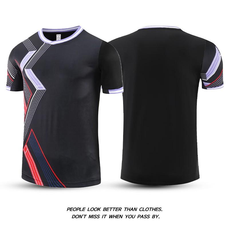 Quick-Dry Badminton Set Men Women Sportswear Training Outfit Striped Gym Running Volleyball Tennis