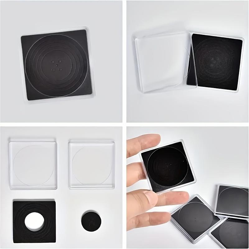 100pcs Coin Collection Case Set with Adjustable Foam Washers Acrylic Coin Holders for 20mm-40mm Coins Clips Display Storage Box