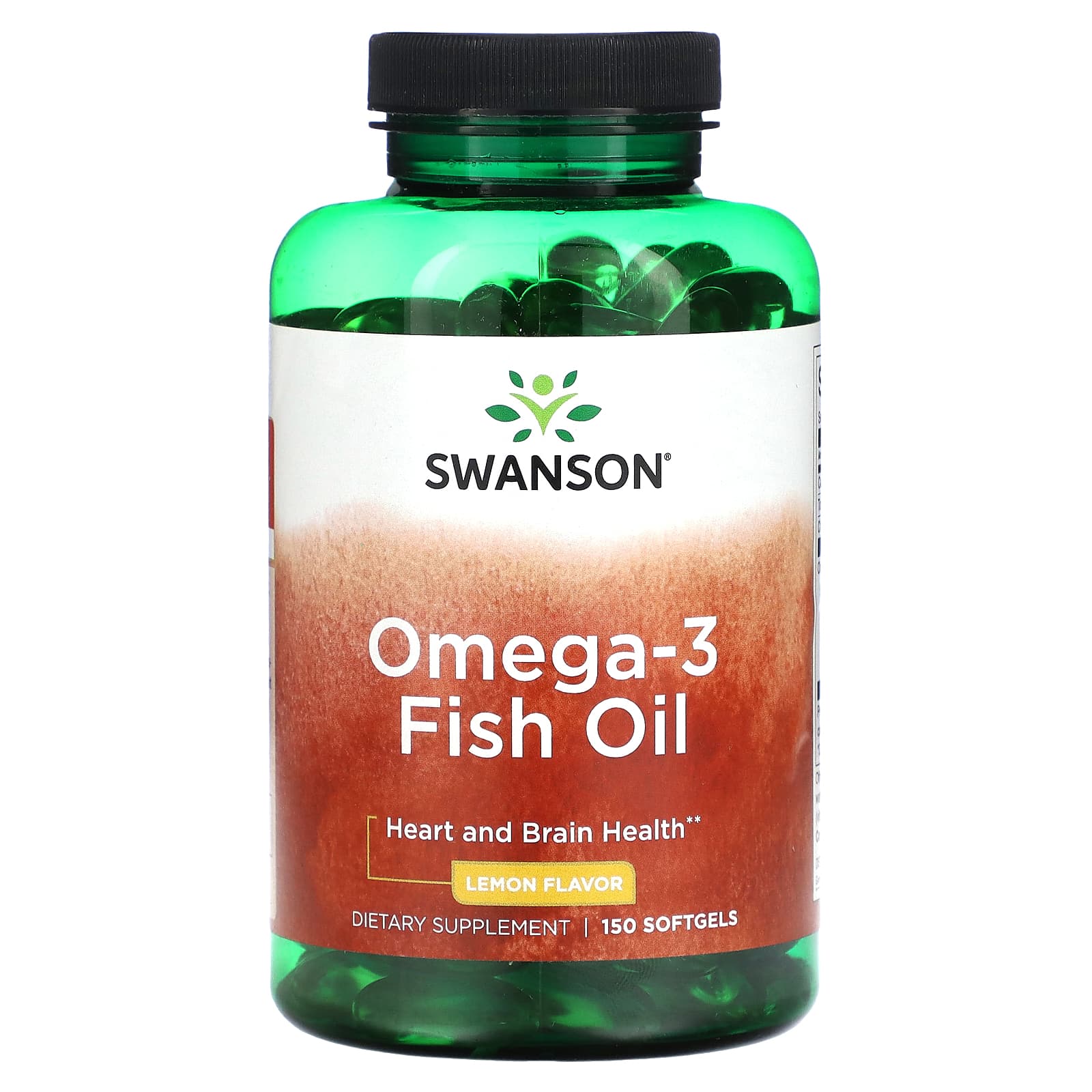 

Omega-3 Fish Oil, Lemon Flavor, 150 Softgels