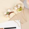 U Shape Jade Orchid Hairpin For Women Vintage Chinese Style Wrapping Flower Hairpin Handmade Metal Jewelry Hair Accessory