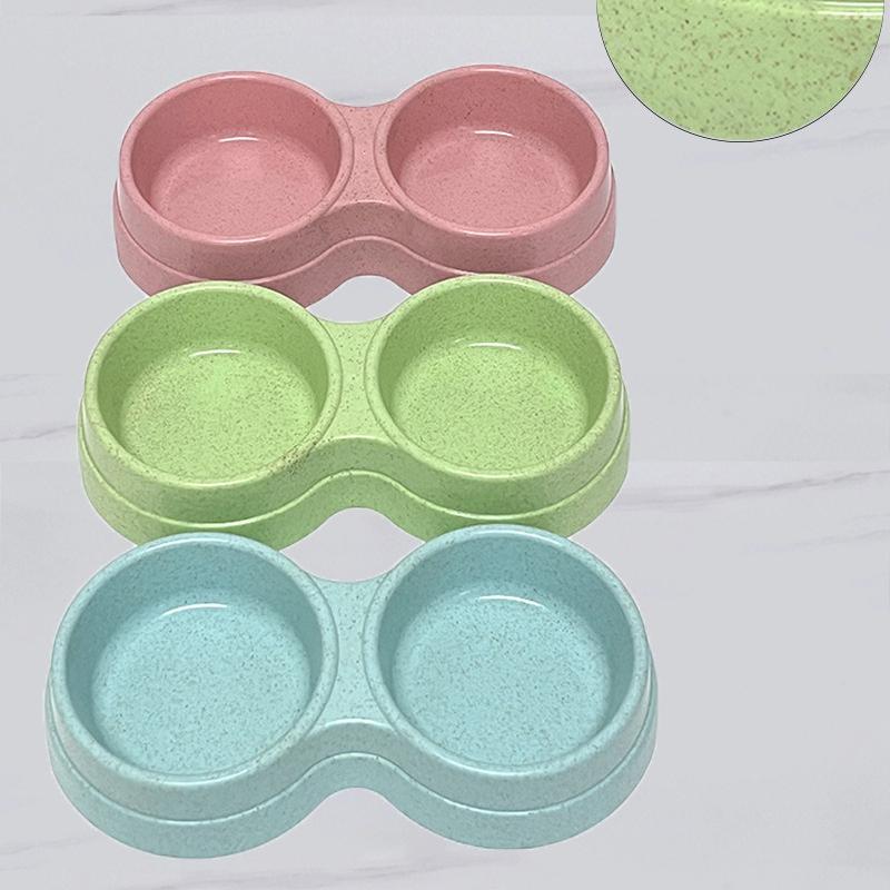 Stainless Steel Pet Drinking Dish Feeders Cat Puppy Feeding Supplies Small Dog Accessories Double Pet Bowls Dog Food Water Basin Meal Utensils 1pcs