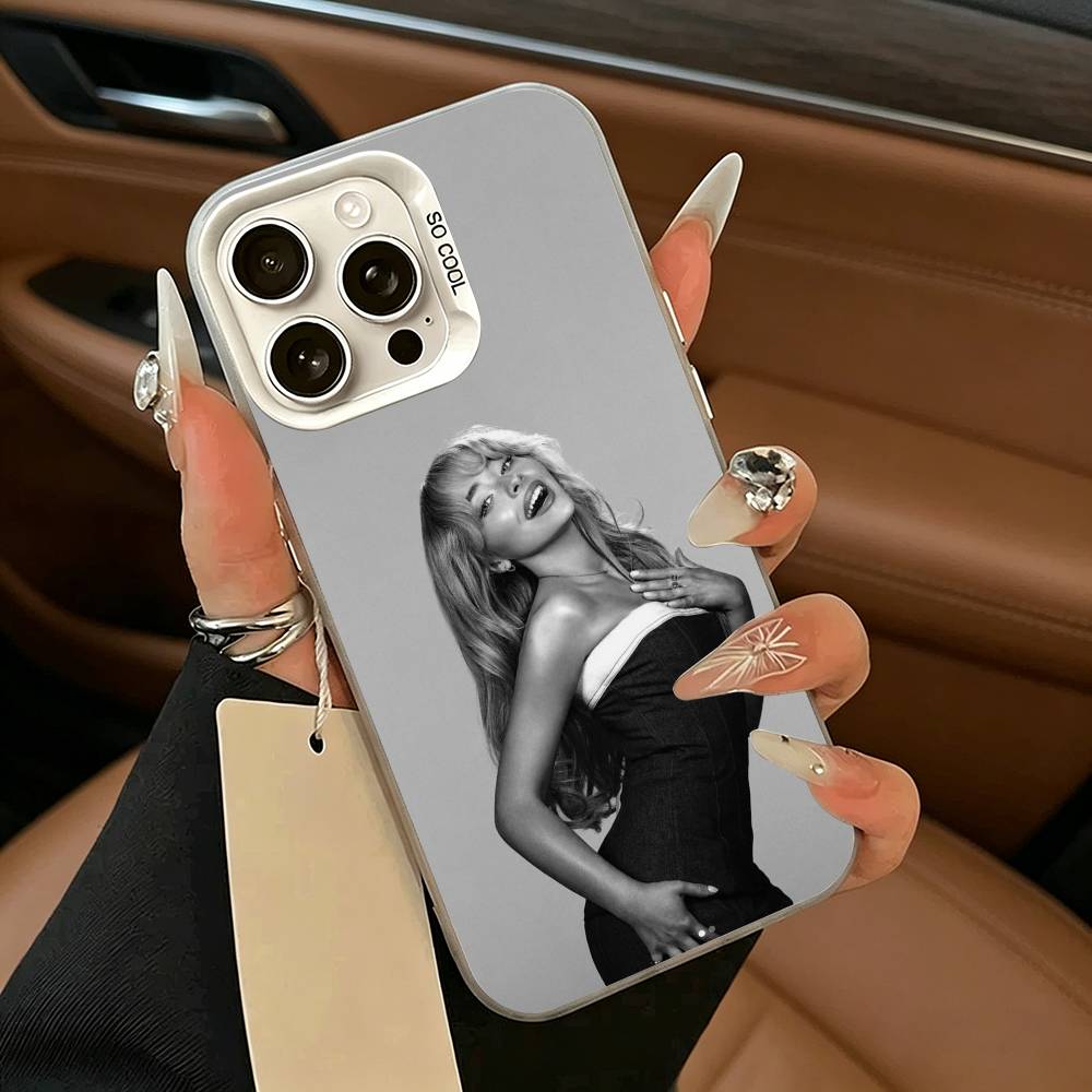 Coque de téléphone Singer S-Sabrina C-Carpenter Pour iPhone 17,16,15,14,13,12,11 Plus,Pro Max,XS,Blanc Argenté coque de téléphone