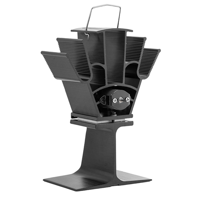 SF304G 5 Blades Wood for Burner Fan Heat Powered Stove Fan Fireplace Fan Efficient Wood Stove Fan Larger Air Flow Perfec