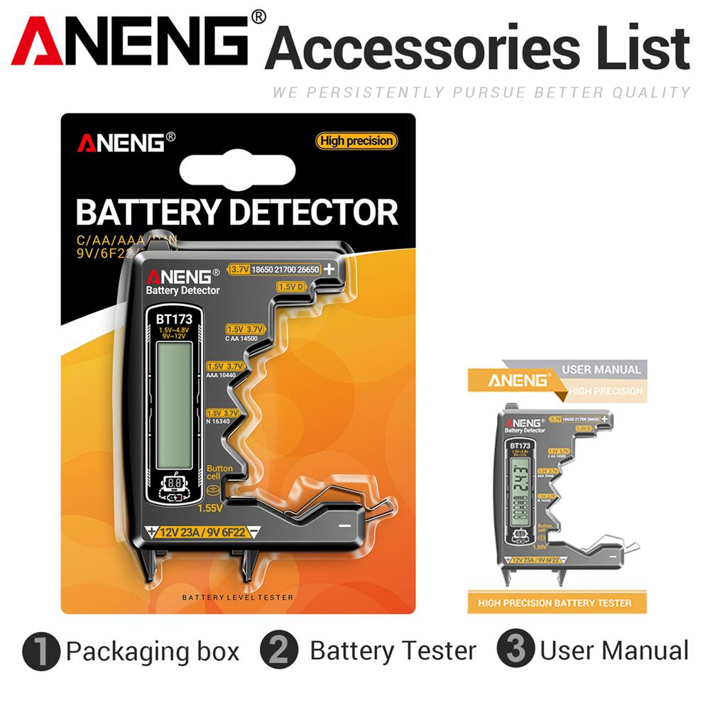ANENG M114 Digital Multimeter + BT173 Battery Tester 4000 Counts Auto Ranging NCV Backlight Electrical Tool Kit