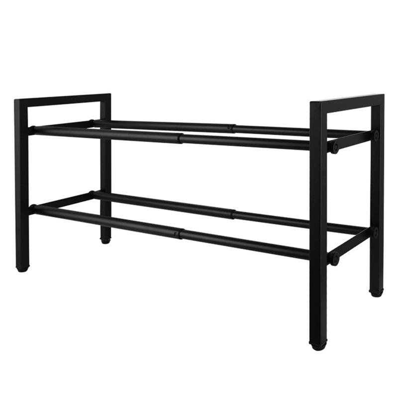 A25F-Shoe Rack 2 Tier Expandable& Stackable, Metal Adjustable For Closet Shelf Organizer Storage For Entryway