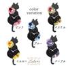 Kuroneko Flower Pendulum Wall Cat Preserved W172 X D45 X Lulu's Clock, Purple, Clock, Design, Flowers, Size H400mm, Purple, Lulu's-0660