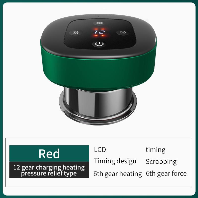 

Массажер для вакуумного баночного массажа и скребкового массажа, умный электрический вакуумный баночный массажер с нагревом, прибор с присосками для тела, спины, шеи, рук, массажер