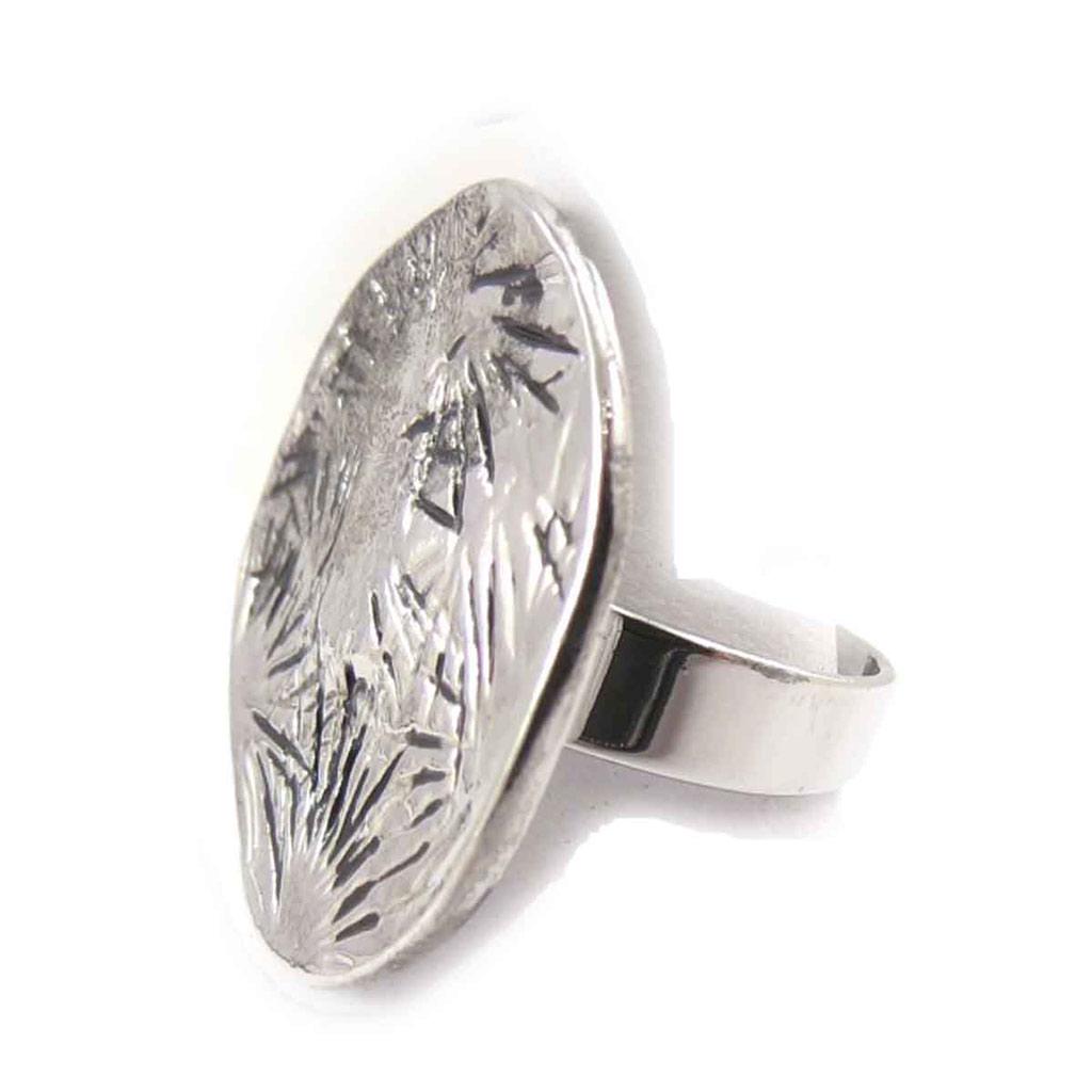 Les Trésors De Lily [J8729] - Silver 'Cléopatra' Designer Ring