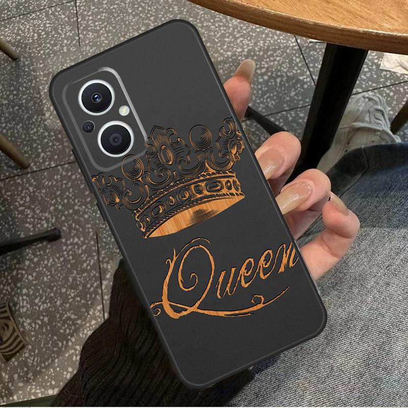 King Queen Crown For OPPO Reno 14 13 12 11 10 Pro 8T 11F 12F 13F 14F 7 8 Lite OPPO Find X8 X6 X5 X9 Pro Case
