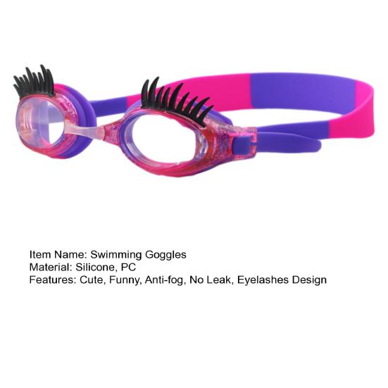 Children's Eyelashes Swimming Goggles Anti-Fog No Leak Swim Goggles Cute Eyeglass for Kids Girls Pool Accessories