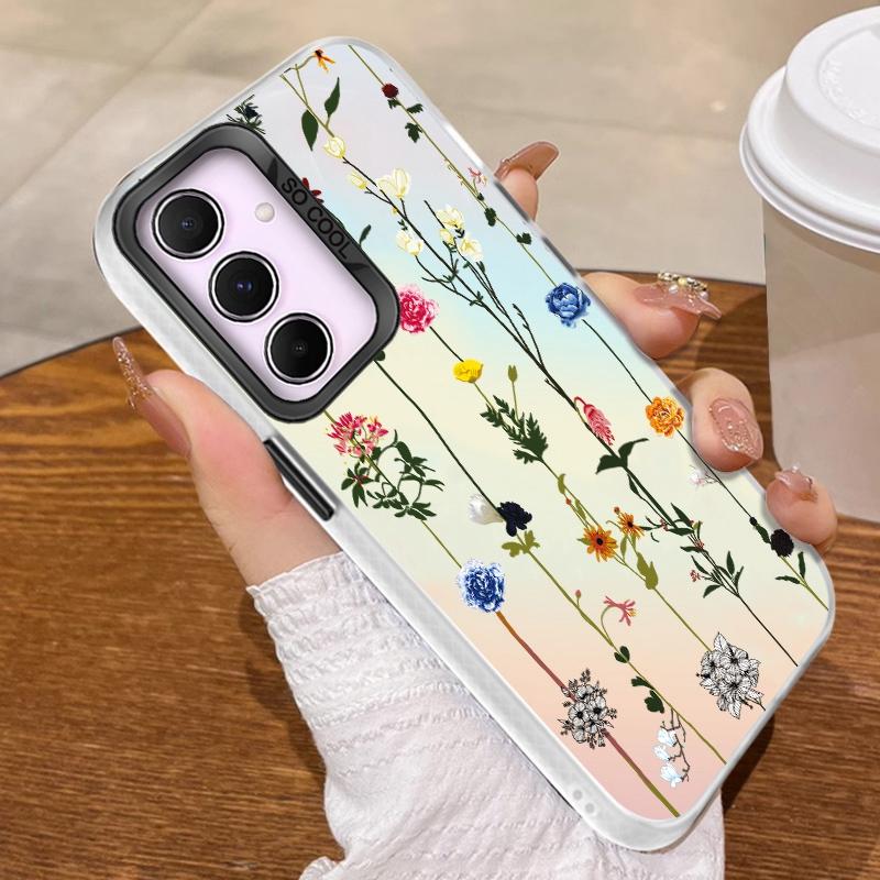 Phone Case For Samsung S24 Ultra S23 Plus S22 S21 S20 FE A55 A54 A53 A35 A34 A32 A25 A24 A15 A14 A13 5G Shockproof Bumper Gradient Aurora Cover
