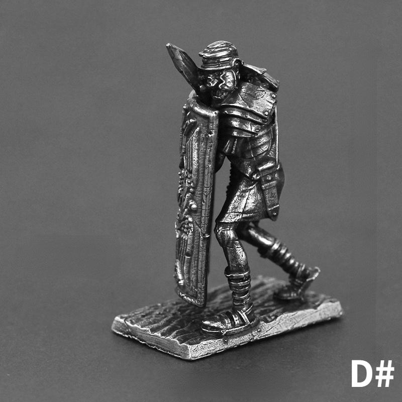 Metal Roman Ninth Legion Soldier Bronze Miniature Model Army Array Toy Car Mounted Table Ornament Gift for Boys Girls Collectors