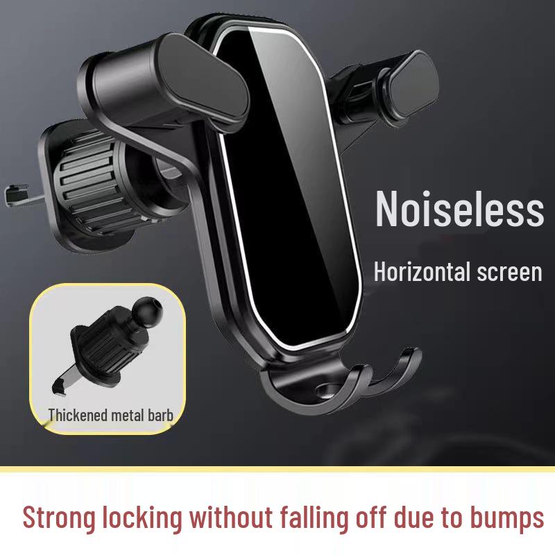 Gravity Link Mobile Holder for Car: Horizontal & Vertical Navigation Mount with Spiral Hook