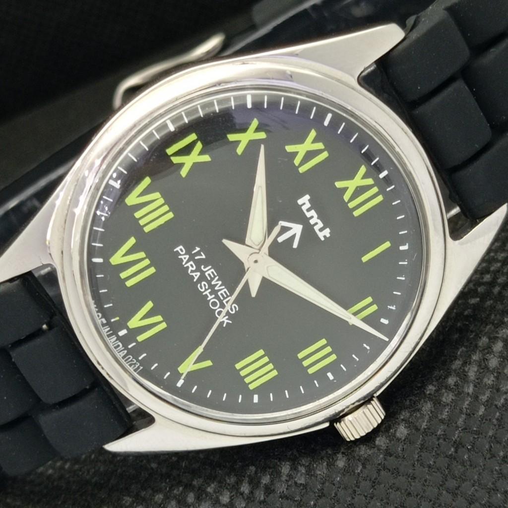 

USED HMT MILITARY INDIAN MENS MECHANICAL WATCH a307022-1 Sku583e-a307022