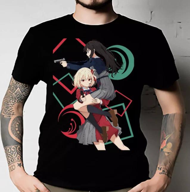 Аниме Lycoris Recoil Черная футболка Размер S - 5XL Унисекс футболка M