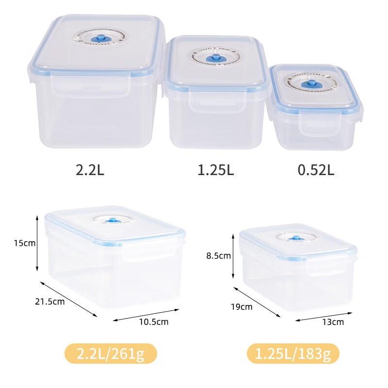 ZISIZ Large Capacity PP Transparent Food Storage Container 6-Piece Set