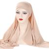 Muslim Women Long Scarf Pull On Ready Wear Instant Hijab Chemo Cap One Piece Amira Head Wrap Turban Femme Shawl Bandanas Scarves