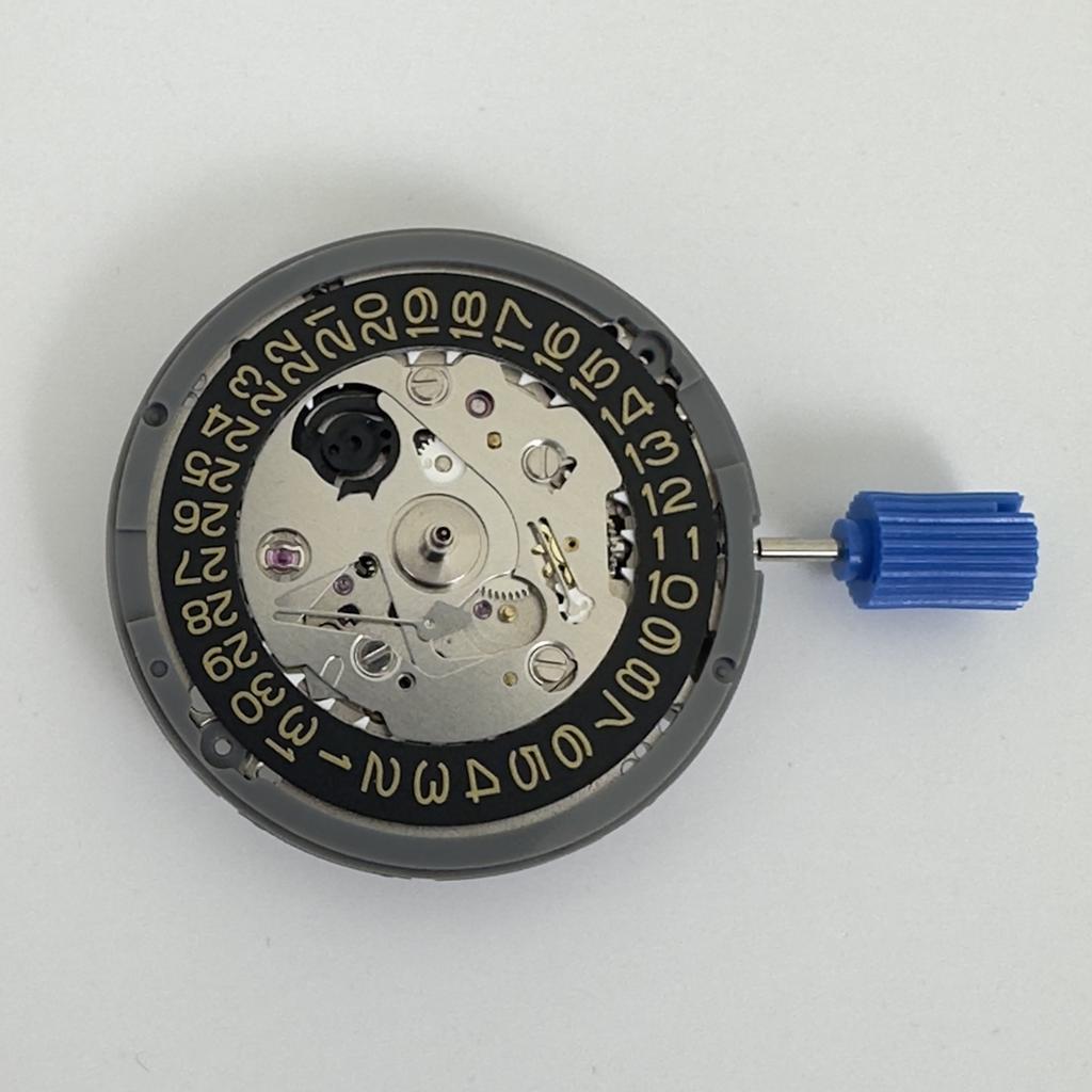 Japan Genuine NH35 NH35A Mechanical Movement Black-Gold Datewheel 3.0/.8 Crown Version 24 Jewels High Accuracy 4R35B Mod Parts