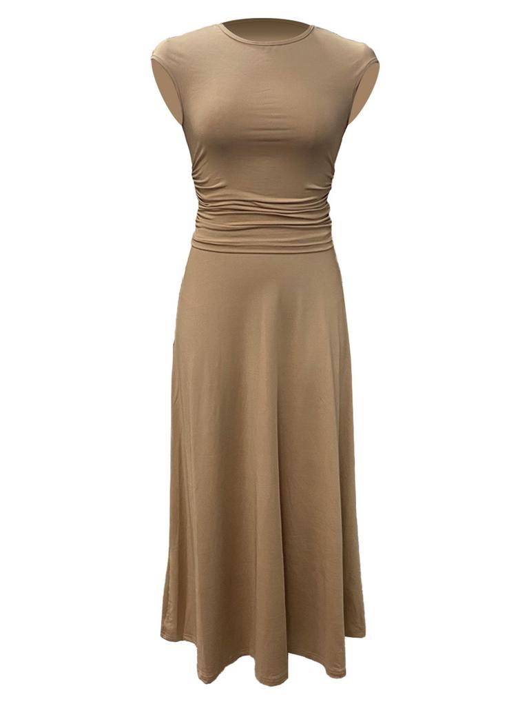 2025 Summer European-American Casual Knit Crop Top & High Waist Midi Skirt Set