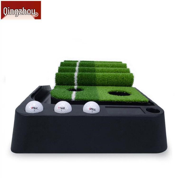 Indoor Ball Return Golf Putting Practice Set with Baffle - Portable and Popular