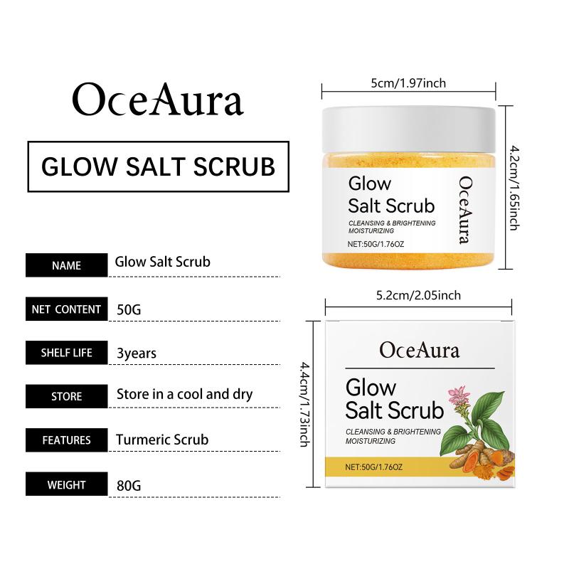 Oceaura Turmeric Bath Salt Body Scrub Gently Moisturizes Cleanses Body Skin A Smooth Moisturizing Scrub