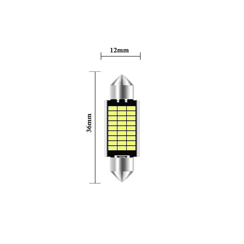 2/10pcs White Super Bright Car LED Bulb 31mm 36mm 39mm 41mm LED CANBUS Car Interior Reading Dome Lamp Auto License Light 12V