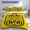3pcs Borussia Dortmund Duvet Cover Set, Includes 1 Duvet Cover and 2 Pillowcases,Skin-Friendly&Comfortable Fabric,Suitable Bedding Sets