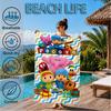 Pocoyo's Colorful Adventure Beach Towel, Quick-drying, Easy to Care for, Suitable for Both Fitness and Beach Vacations,Sports Essential