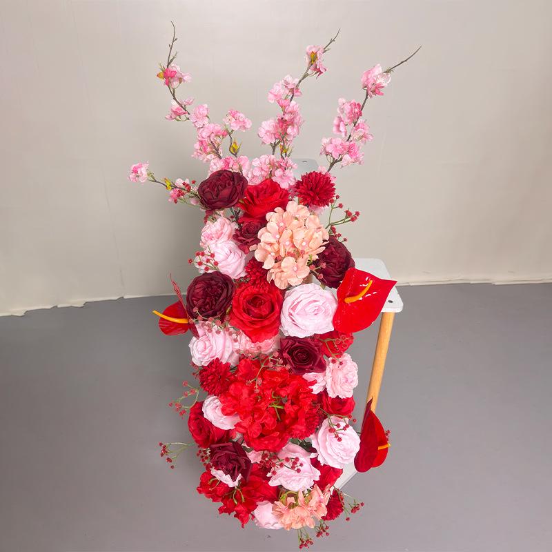 Cross-Border Floral Arch: Long Strip Wedding, Banquet, Birthday Decoration with Artificial Flowers