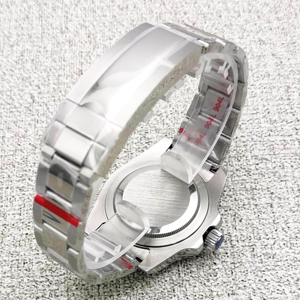 No logo Green Super Luminous Dial 40mm Men NH35 Movement Watch Sapphire Mirror Mechanical BUSINESS Watch