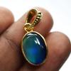 CERTIFIED Natural 15.90 Ct Opal 18K Gold Plated Multicolor Loose Gems Pendant MY.PDG-331-NS