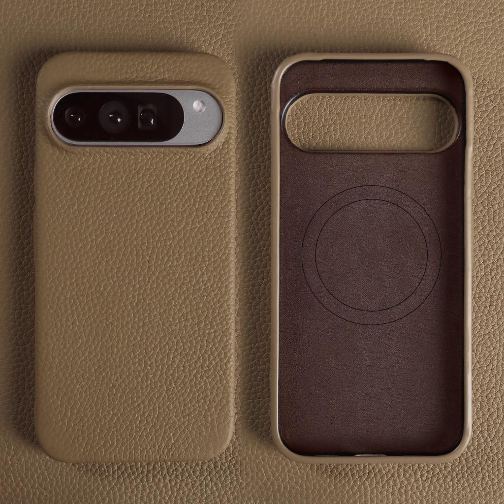 17 Colors Genuine Leather Magnetic Charging Case For Google Pixel 9 10 Pro XL 8A 8Pro 7A 7Pro Premium Real Leather Hard Cover