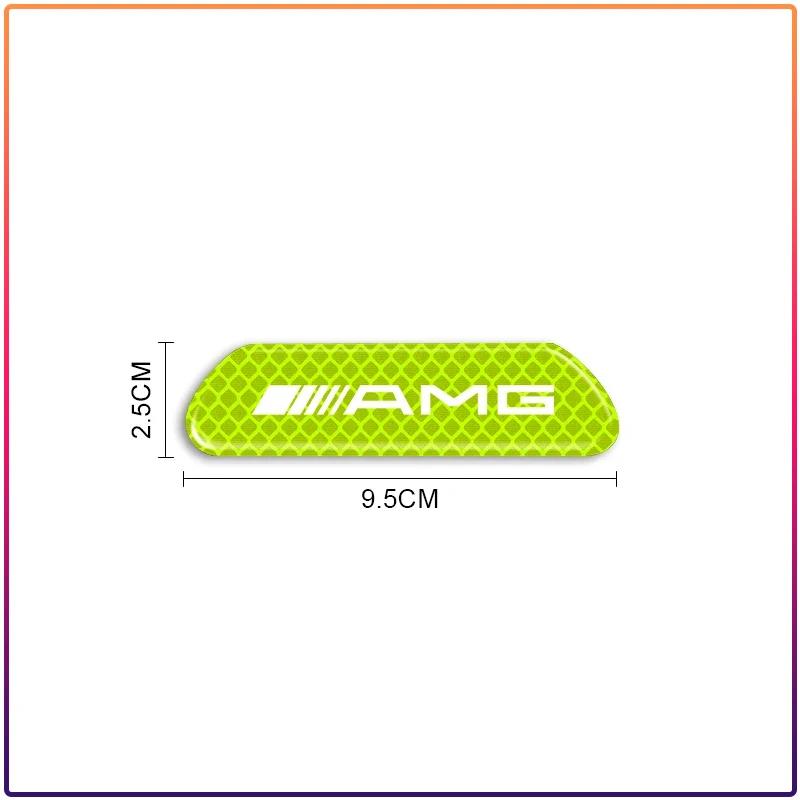 JCG1 4pcs Car Reflective Strips Warning Stickers Badge Car Caps For Mercedes-Benz C450 C180 C200 C220 C250 C300 C400 W205 S20