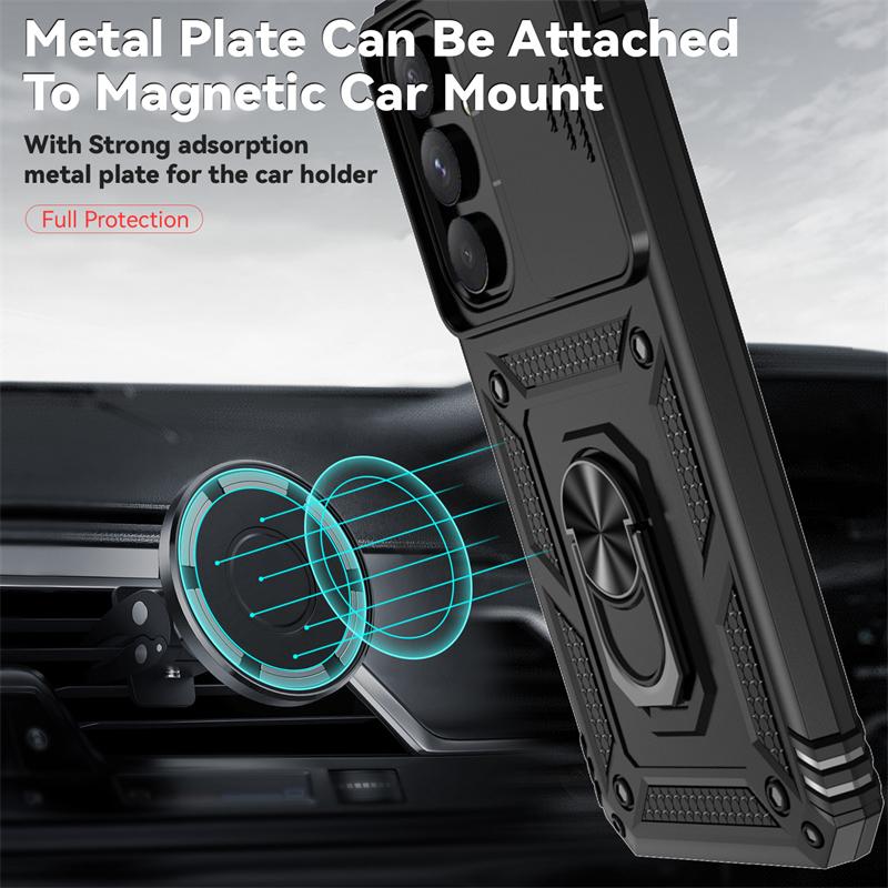 Full Cover For Samsung Galaxy Quantum 5 Case Samsung Quantum 5 Push Window Magnetic Phone Holder Case For Samsung Quantum 5 Case