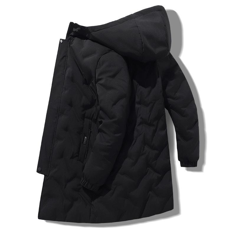 Down Jacket for Men's New Winter Hooded Men's Korean Version Large Size Personalized Mid-length Handsome Jacket