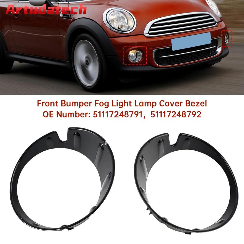 Artudatech Front Bumper Fog Light Lamp Cover Bezel For Mini Cooper R55 R56 R57 R58 R59