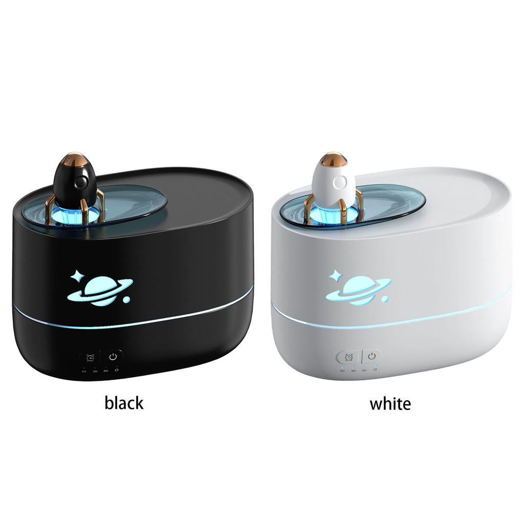 Essential Oil Diffuser with Rocket Night Light Flame Aroma Air Humidifier Aromatherapy Machine for Bedroom Home Office Yoga