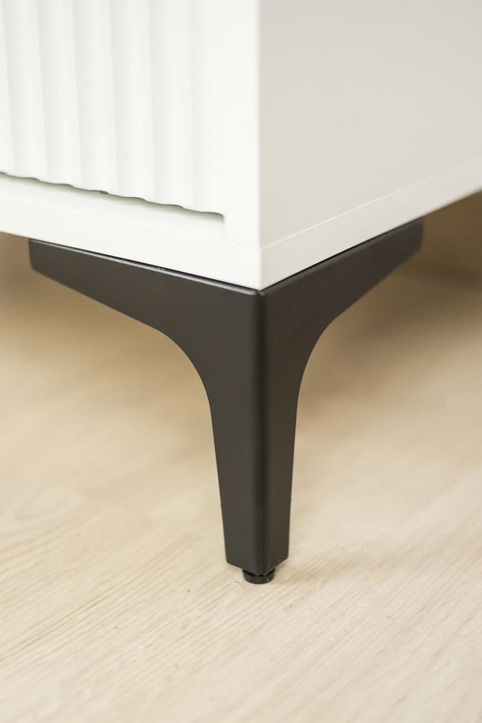 Set of 4 Furniture Legs Anchor Black Matte Height 13 Cm