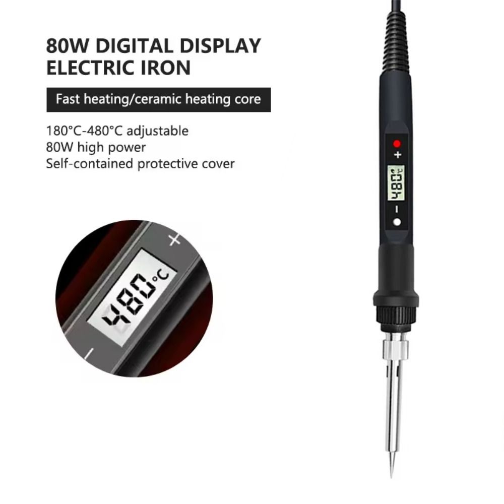 

Adjustable Temperature Electric Soldering Iron 80W 80W Soldering Iron Kit DIY US