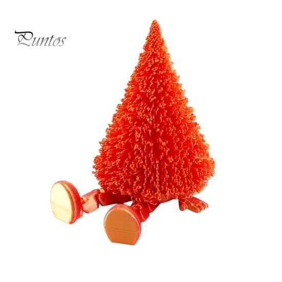 Decorative Figurine for Christmas Tree Figure, Flexible Movable Joints 3D Printed Figure Ornament, Creative Festive Atmosphere Desktop Display