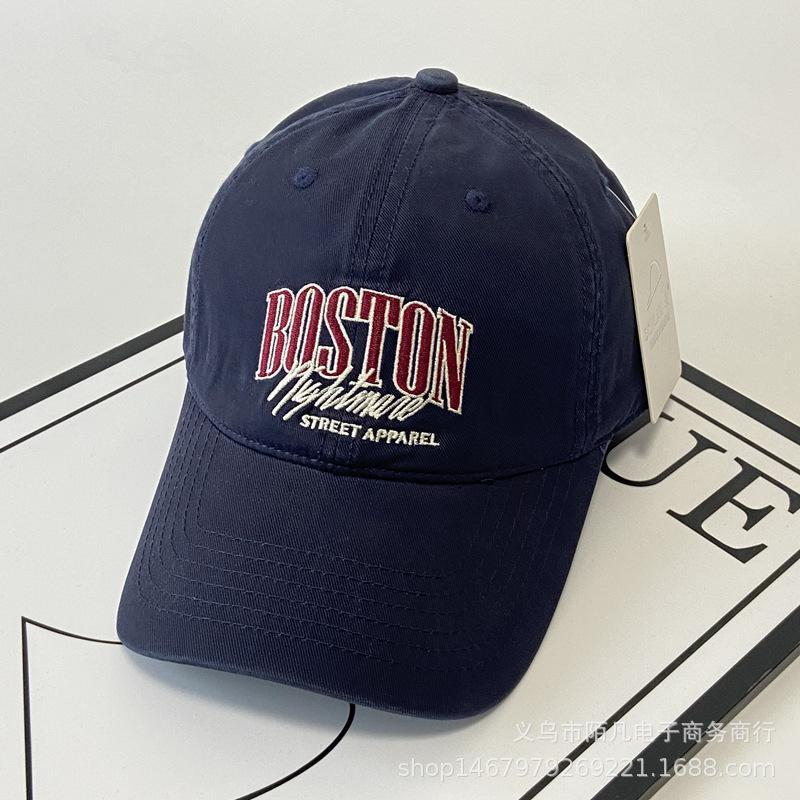 Amerikan moda harf nakışlı yumuşak üst beyzbol şapkası erkek hip hop sokak kişilik şapkası ilkbahar ve yaz güneş şapkası çocuklar