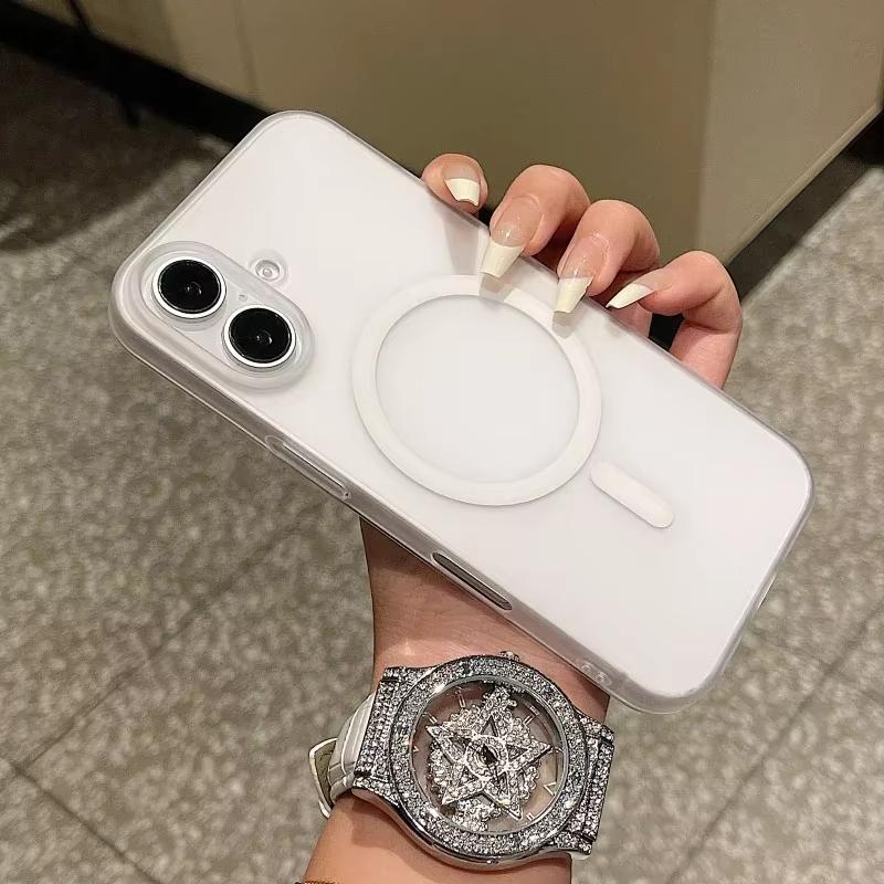 For Magsafe Case For iPhone 17 Case Funda iPhone 11 16 17 Pro Max 12 13 14 15 17 Air Matte Magnetic Wireless Charging Case Cover