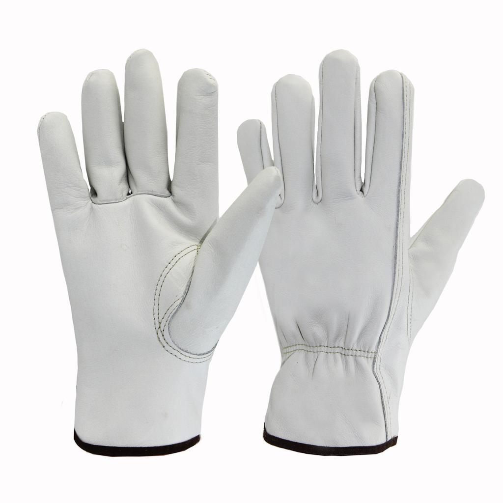 No Lining Short Wing Thumb Mechanics Driver Grain Cow Skin Leather Glove Rigger Gloves Anti-Heat Fireproof 12 Oz