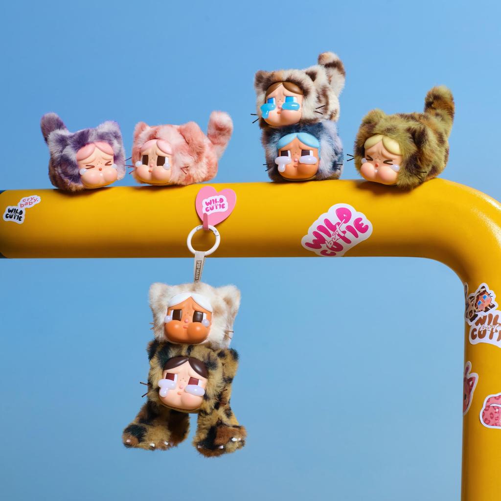 POP MART Crybaby Wild But Cutie Series - Vinyl Plush Pendant Blind Box, Random Design Action Figure Collectible Toy Decoration, Holiday Birthday Gift