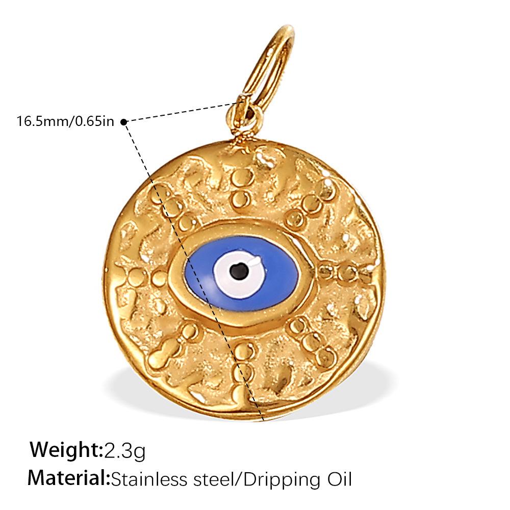 Cross-border Rhinestone Evil Eye Stainless Steel Pendant & Keychain Bracelet Collection