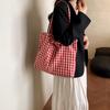 Fashi Plaid Design Shoulder Bags for Women Large Capacity Commuter Ladies Handbags Light Travel Female Shopping Tote Bag