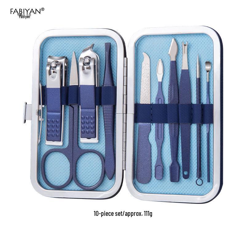 18-Piece Stainless Steel Manicure Tool Set - Nail Clippers & Grooming Tools