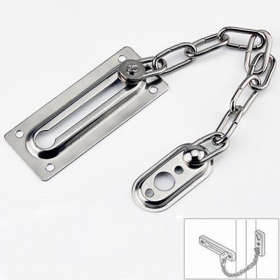 UNIVERSAL MILD BRASSED STEEL DOOR CHAIN GUARD SLIDE PEEP HOME SAFETY LOCK SCREWS