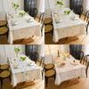 Embroidered Nordic Imitation Cotton And Linen Tablecloth Light Luxury High-End Coffee Table Tablecloth Rectangular Cover