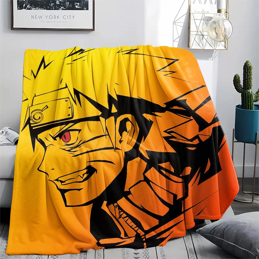 Coperta in Flanella con Motivo Naruto Uzumaki, Alta Qualità, Confortevole per Tutte le Stagioni, Decorazione per la Casa, Calore e Comfort, Perfetta per Regali.